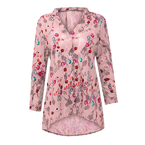 Chemisier à manches longues raffiné en taille 60 avec motif floral chic