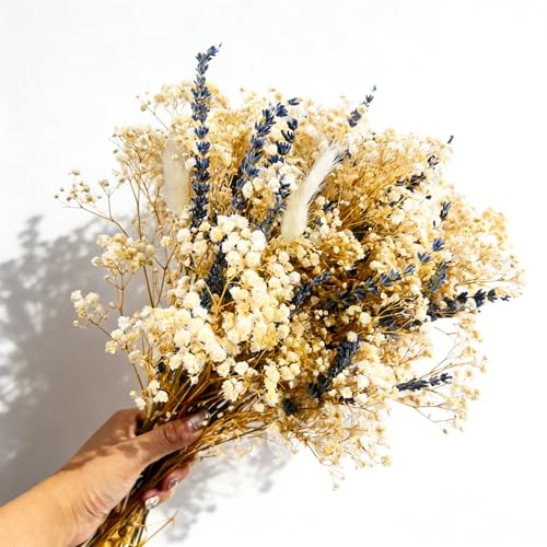 Ramo de flores secas con lavanda y paniculata natural miniatura 3