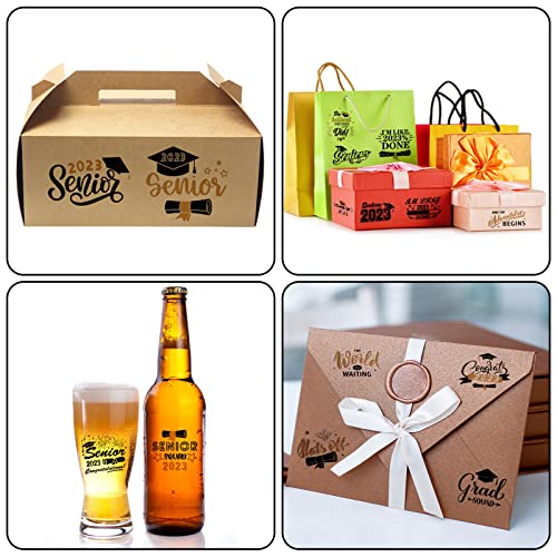 45 Pcs Graduation Stickers Class Of 2023 Waterproof Vinyl Graduation Season Stickers Decals Party College Stickers For Water Bottle Laptop Scrapbook Envelopes Graduation Party School Gifts #TOP3