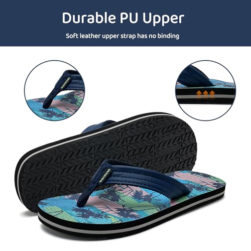 WateLves Kids Flip Flops Boys Girls Sandals Youth Big Kid Summer Slip on Thong Slide Sandals for Beach Pool Shower Little/Big Kid4
