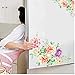 PiniceCore Flores de Colores en 3D Pegatinas de Pared Hermosa peonía Nevera Pegatinas Armario WC Cuarto de baño Decoración de PVC de Pared Adhesivos Adhesivo