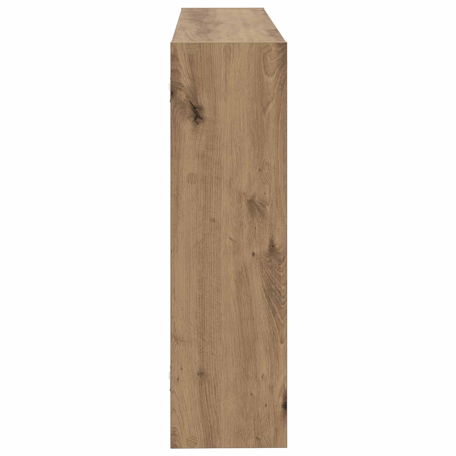 Wandregal Braun aus Holzwerkstoff 95 x 20 x 69,5 cm mit Wandhalterung, platzsparend, multifunktional für Wohnzimmer, Schlafzimmer, Küche, Büro, Stauraum und Deko