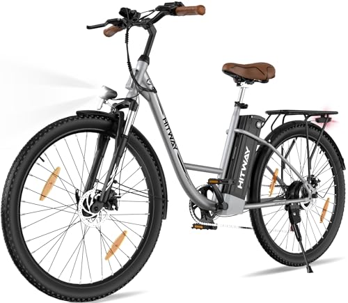 HITWAY Elektrofahrrad Damen 28 Zoll, E-Fahrrad Pedelec, Städtisches Pendler E-Bikes, 36V/13Ah Abnehmbarer Akku, 25km/h Höchstgeschwindigkeit, 7-Gang-Getriebe, City Ebike Bis Zu 35-90km HITWAY Elektrofahrrad Damen 28 Zoll, E-Fahrrad Pedelec, Städtisches Pendler E-Bikes, 36V/13Ah Abnehmbarer Akku, 25km/h Höchstgeschwindigkeit, 7-Gang-Getriebe, City Ebike Bis Zu 35-90km