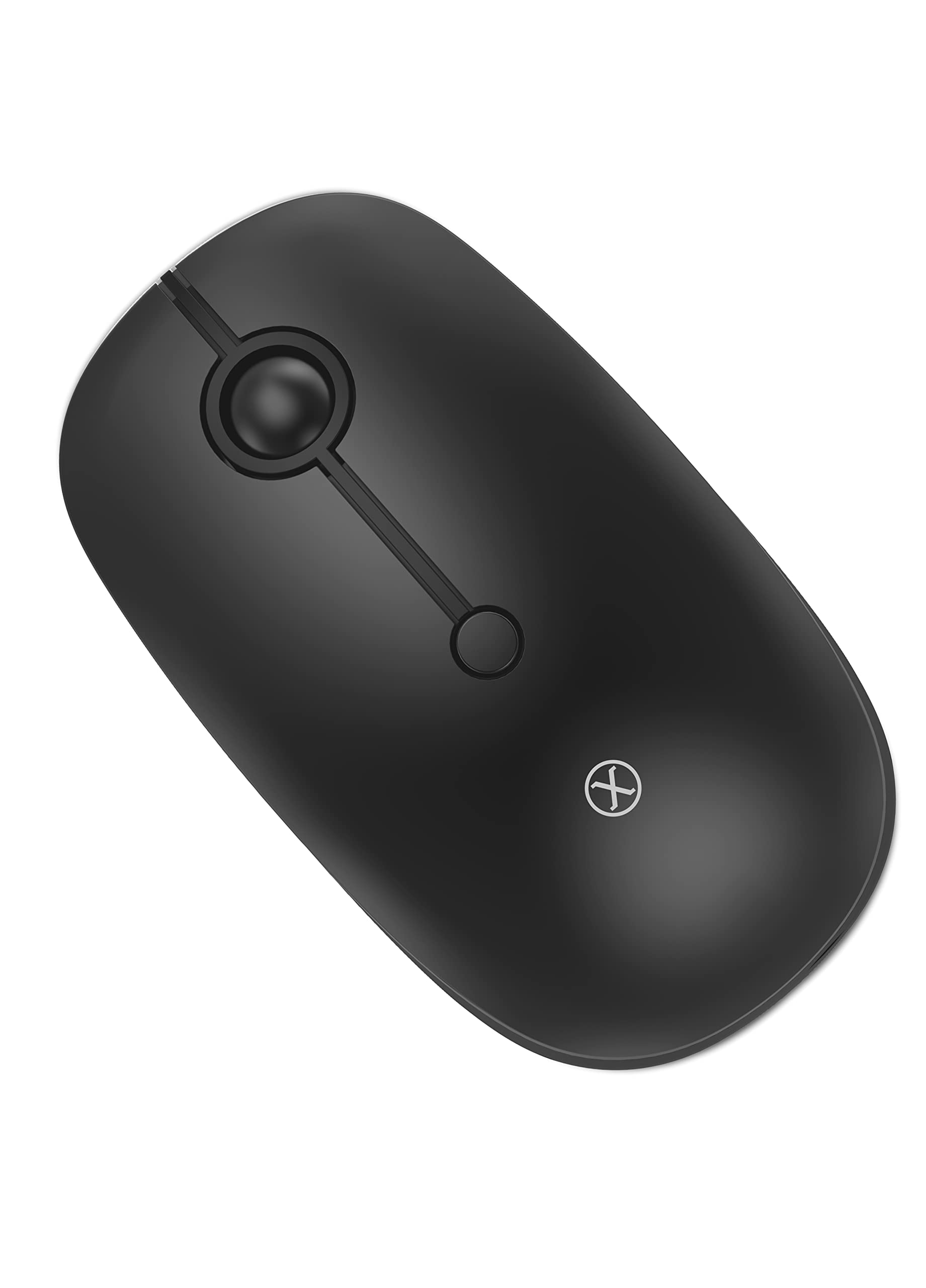X.cellM 202WL Wireless Comfort Mouse, Precision Scroll Wheel, 2.4GHz USB Receiver, Compatible with PC/Laptop/Tablets & Windows/Linux/Mac, Black