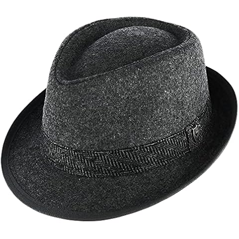 Ascentix Men’s Fedora, 2” Brim, Timeless Classic, Size 22” - 22 ⅜”, M, Grey Cover