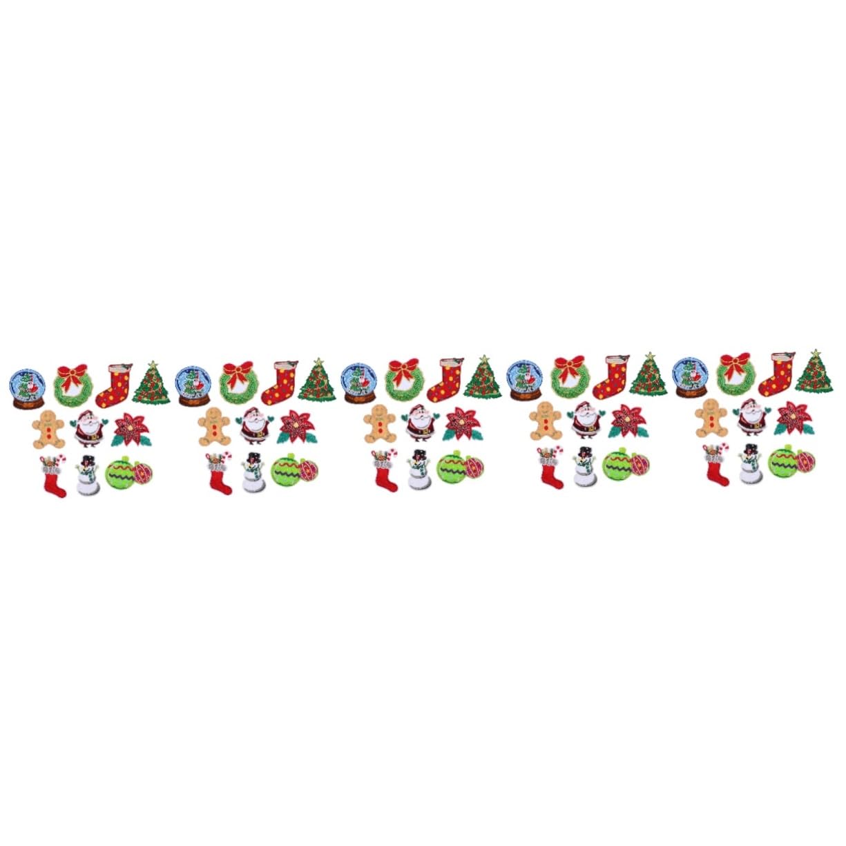 STOBOK 50stücke Weihnachtsdesign Stoffpatches Applikationen Zum Aufbügeln Für Bekleidungsreparatur Und -projekte Liebevoll Gestaltete Ornamente Für Kleidung Taschen Und Hüte