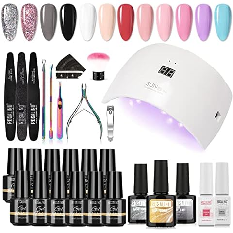 Kit de Manicura y Pedicura ROSALIND con Esmaltes Semipermanentes y Lámpara UV LED de 36W Cover