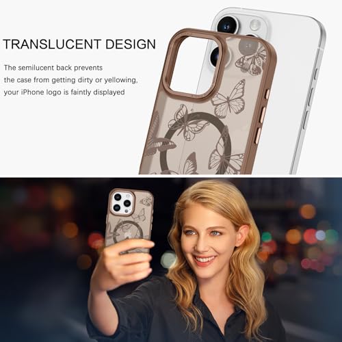 Coque iPhone 16 Pro Magsafe fine mate papillon pour protéger des chocs