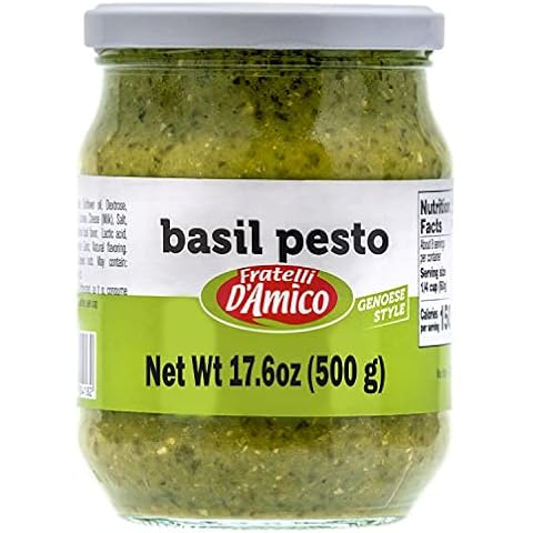 Basil Pesto, Pasta Sauce, Chef Selection, Pesto Genovese, Genoese Style, Pesto Pasta, Family Size, Non-GMO, 17.6oz, Fratelli D'Amico. Product of Italy. Cover