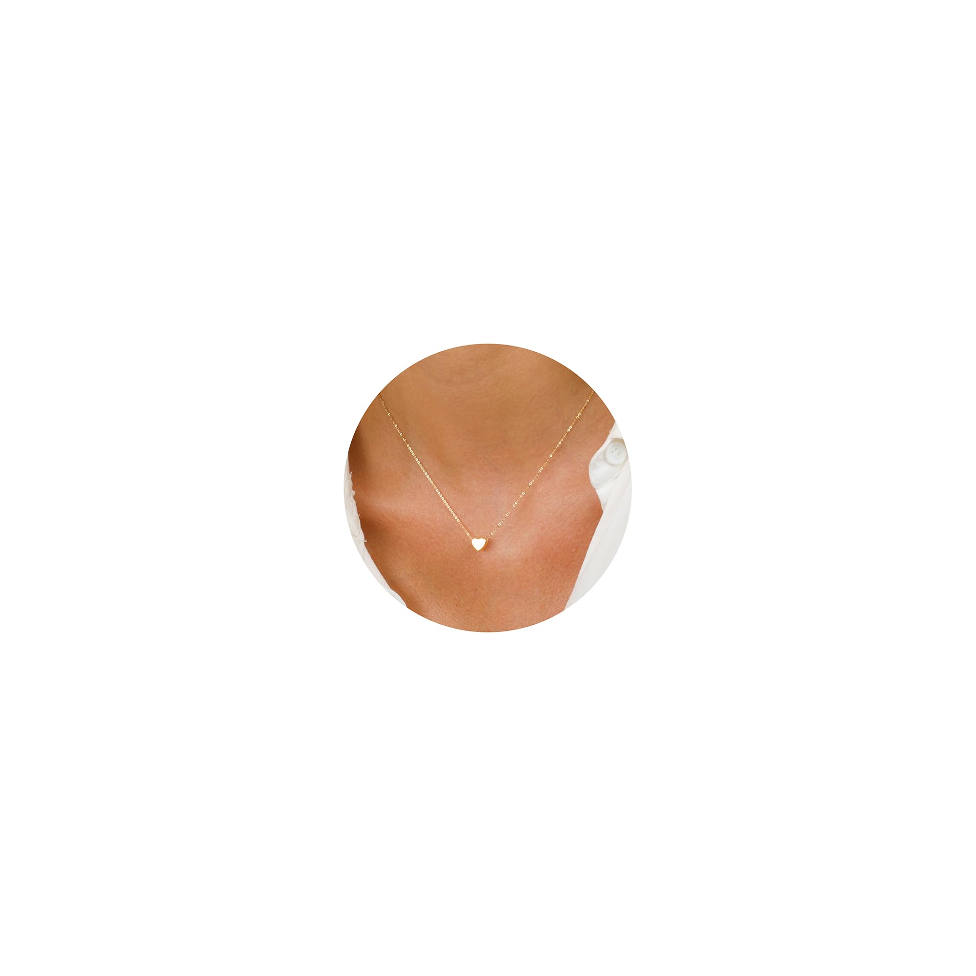 TINGN Geschenke zum Muttertag für Sie - Herz Kette Gold/Weißgold Vergoldet Herz Anhänger Kette Halskette Mädchen Geburtstag Geschenke für Frauen, Geschenk Muttertag für Frauen Mädchen Schmuck