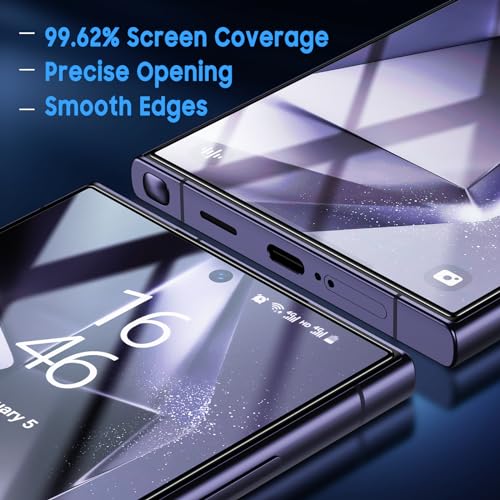 Image of SHILD By Uyiton UnBreak-Glass for Samsung Galaxy S24 Ultra Screen Protector, [Ultrasonic Fingerprint Support][Auto-Alignment Frame] Scratch-Resistant Bubble-Free S24 Ultra Screen Protector(6.8'' 5G), 2 Pack