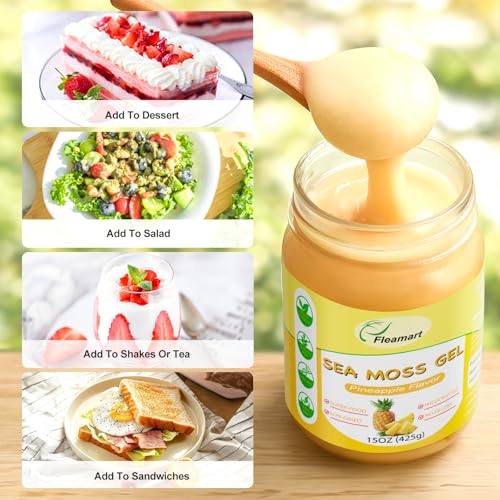 15OZ Sea Moss Gel Irish Wildcrafted Seamoss Gel, Vegan Superfood Vitamins Mineral Support, Pineapple Flavor - Image 6