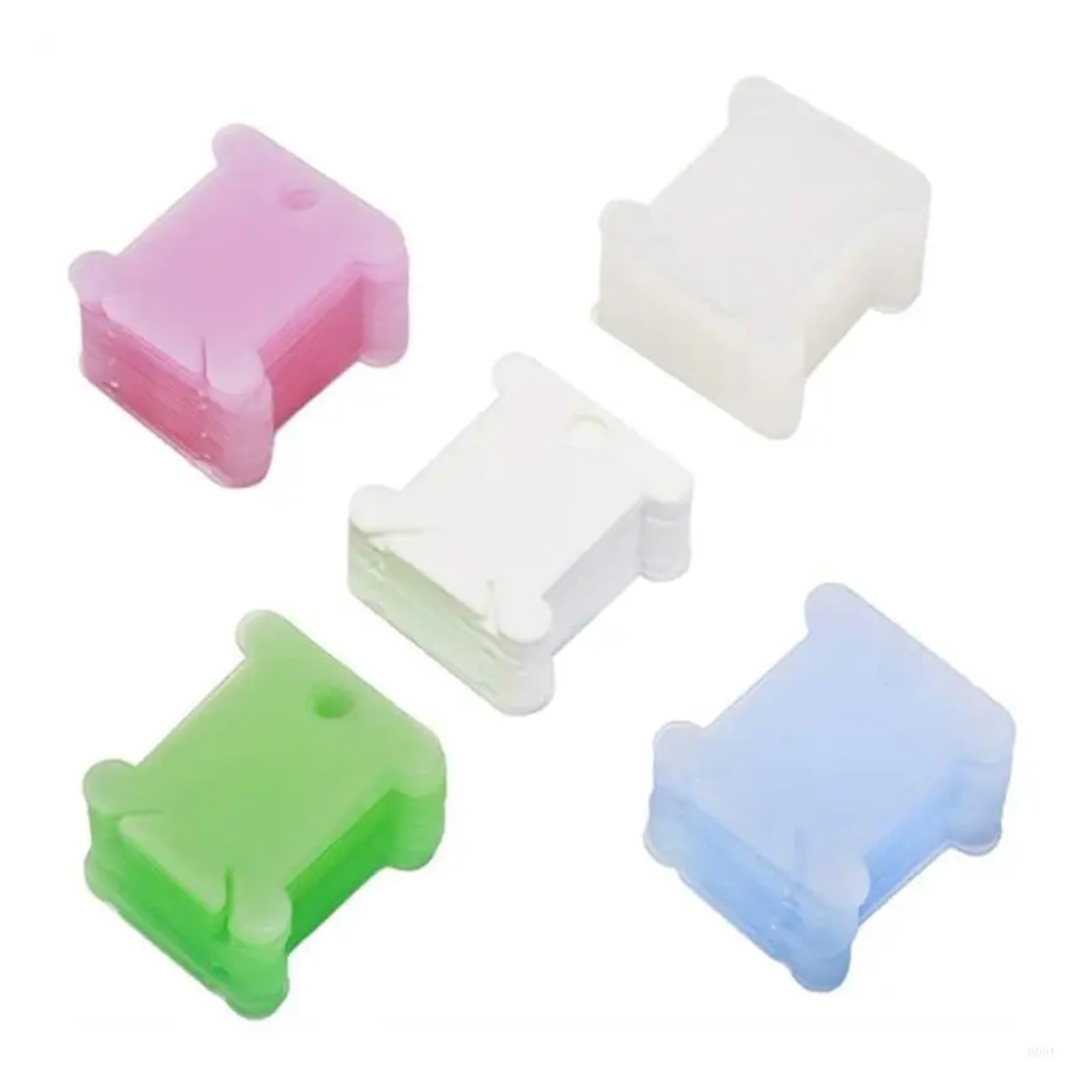 Obrót maszyny do szycia, 600 szt. Plastikowe szpulki do nici do haftowania Organizator wielokolorowy(Mixed colors)