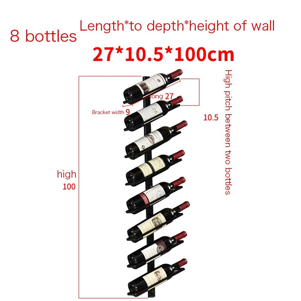 Portabottiglie da Vino in Ferro battuto a Parete può Essere impilato in Posizione obliqua Portabottiglie da Vino Espositore Decorativo per casa, Ristorante, Bar