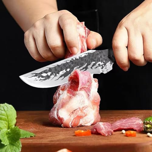 Couteau de cuisine japonaise acier carbone forgé main - 7