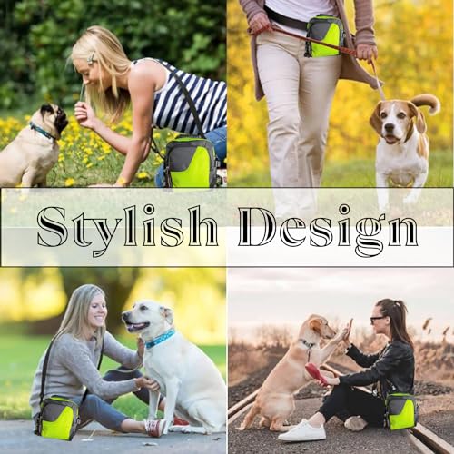 Treat Pouch Bag for Dog Training, with Poop Bag, Water Bottle & Collapsible Travel Pet Bowl, Adjustable Belt & Shoulder Strap Dog Trainer Essentials Supplies, Dog Walking Bag Holder, Green Treat Pouch Bag for Dog Training, with Poop Bag, Water Bottle & Collapsible Travel Pet Bowl, Adjustable Belt & Shoulder Strap Dog Trainer Essentials Supplies, Dog Walking Bag Holder, Green
