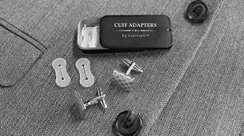 Cufflinks Adapters by CuffStyle for Cufflink worn with Men's Dress Shirts and French Cuff Shirt2