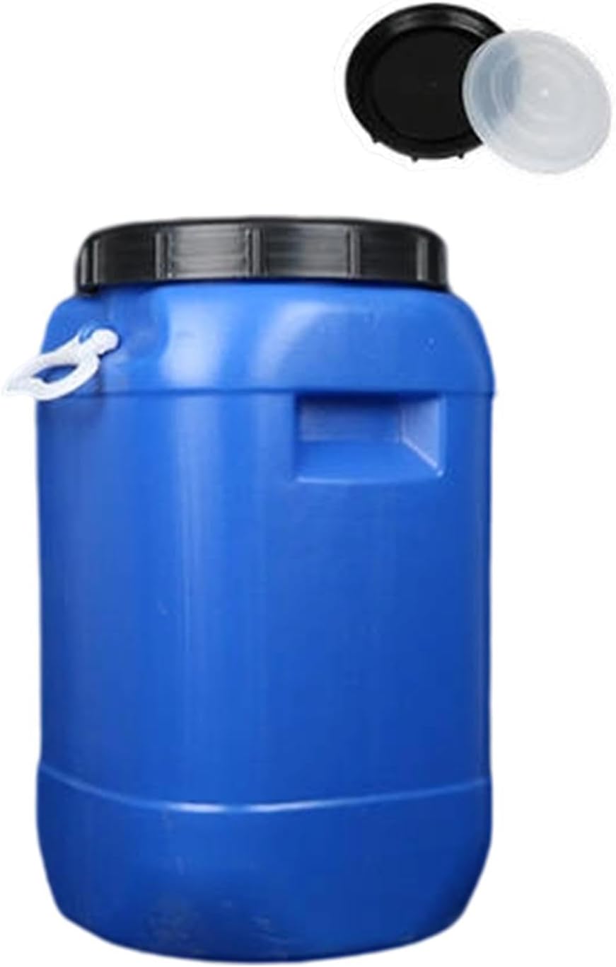 Water Barrel with Lid, Thickened Portable Bucket Storage Container with Wide Opening for Pickle Fermentation Oil Enzyme, 30L