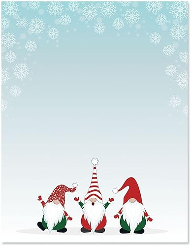 Vista 25 de Papel para cartas con pequeños árboles navideños, juego de 25 papeles de Navidad de 8 1/2 x 11 pulgadas, papel compatible con computadora