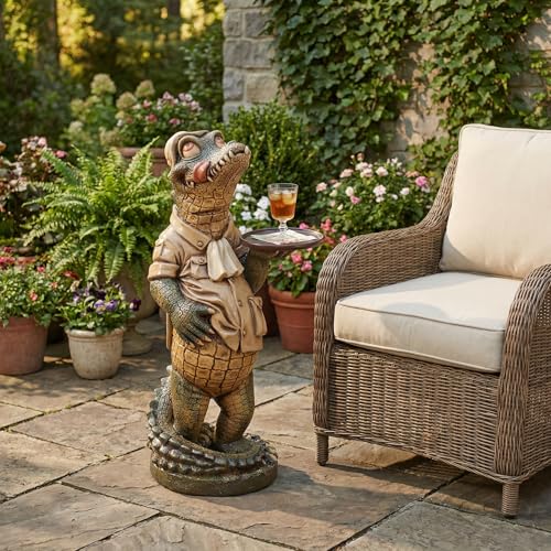 Estatua decorativa Crocodile Butler 2ft