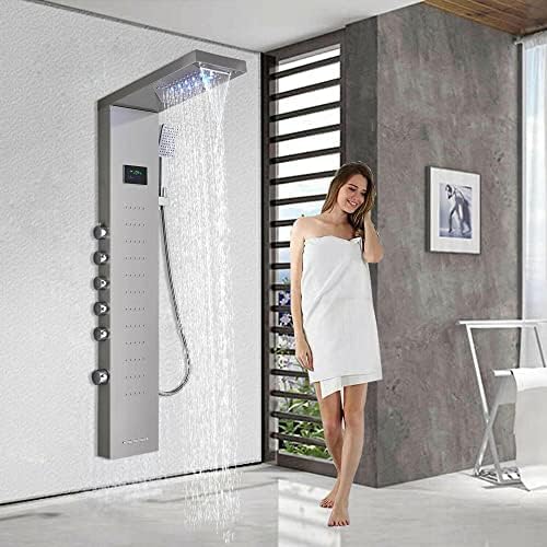 Panel de ducha LED con cascada y jets de masaje
