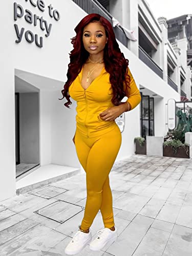 Adogirl Womens Sweatsuit Set Two Piece Outfits Top + Skinny Long Pants Tracksuits Jogging Suits Jumpsuits #TOP3