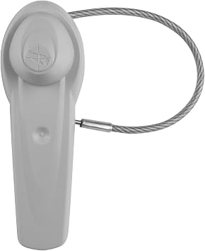Ultra Tag Magnetic 9kG Hard Tag with Four Inch Stainless-Steel Lanyard - Gray - Pack of 100