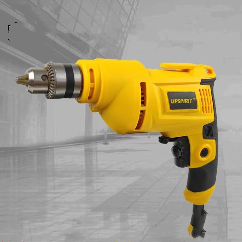 Ancalos 220V Hand Electric Drill Multi-function Household Impact Drill High Power Electric Screwdriver With EU Plug 10MM Chuck - (Color: B)