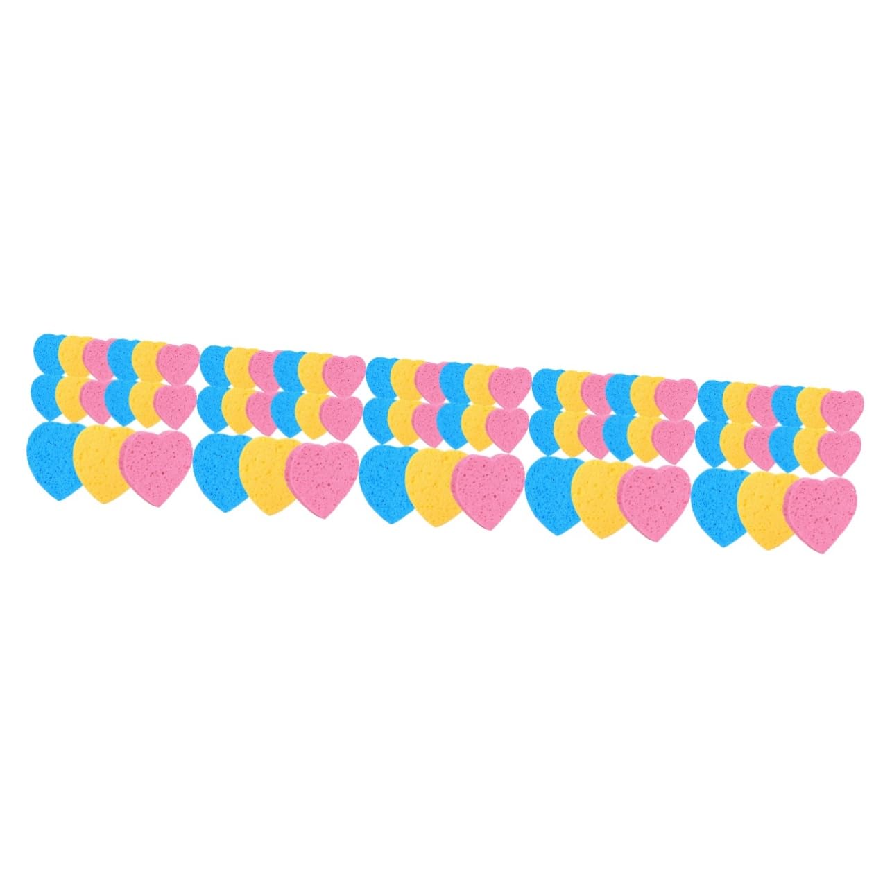 MAGICLULU 225 Piezas lavado de cara de algodón de pulpa de madera esponja corazón limpieza cara toallitas de lavado de cara esponja maquillaje esponja de maquillaje esponjas esponja facial