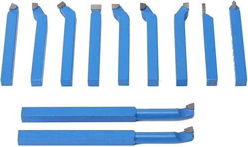 Miniatura 6 de Herramienta de corte con punta de carburo de metal para torno de metal, 11 Uds., Juego de corte de broca de 0.394 in para torno de metal, taladrado
