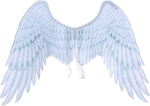 Alas de ángel para niños, alas de ángel de plumas blancas para niñas, disfraz de fiesta de Halloween, disfraz de alas de Halloween, alas decorativas