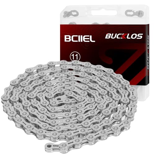 BUCKLOS 8/9/10/11/12 Speed Bike Chain for Shimano SRAM, Silver/Gold