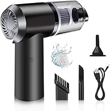 Larrito Portable Car Vacuum Cleaner with Blower | USB Rechargeable Wireless Handheld Car Vacuum Cleaner Traveling,Portable,Rechargeable (3in1vaccum)