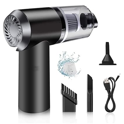 ZS 2 in 1 Portable Car Vacuum Cleaner | USB Rechargeable Wireless Handheld Car Vacuum Cleaner Traveling, Camping Reusable,Portable,Rechargeable (Vacuum with Blower)