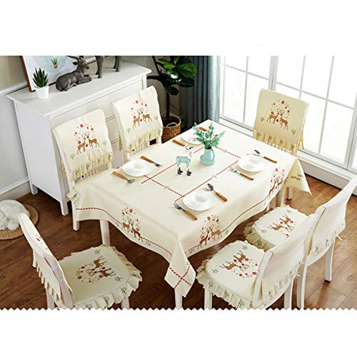 Couverture table basse carrée lavable anti-poussière broderie - 5