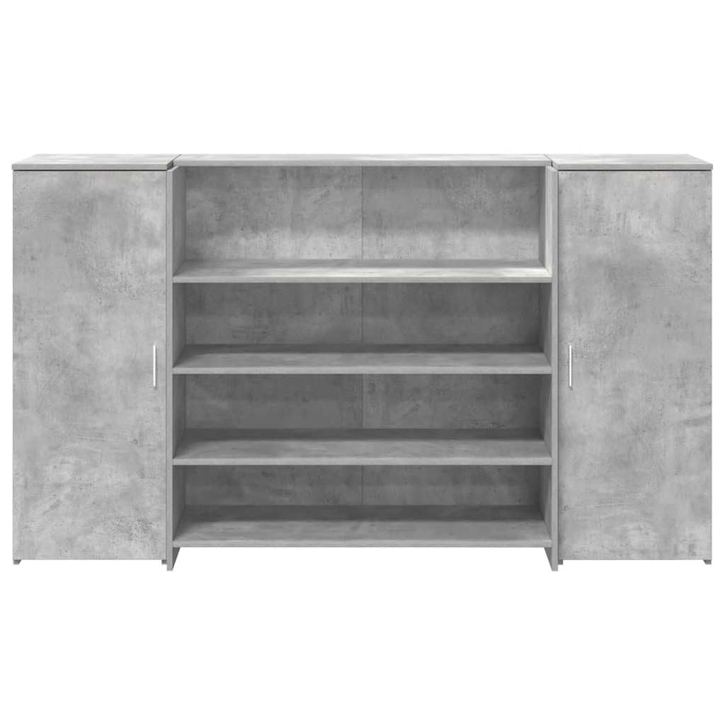 Escritorio de recepción Gris hormigón 180x50x103,5cm Madera de ingeniería