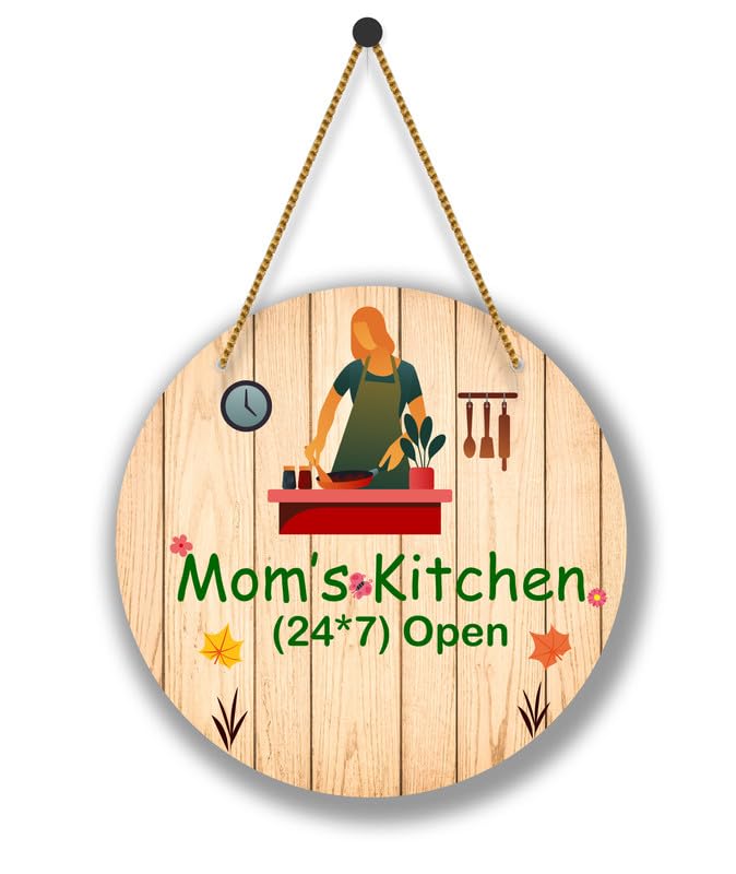 SAF paintings UV Lamined Mdf Round Shape Wall Hanging||Mom's Kitchen Beautiful Home Decoration Wall Hanging||SA-WHARO-20