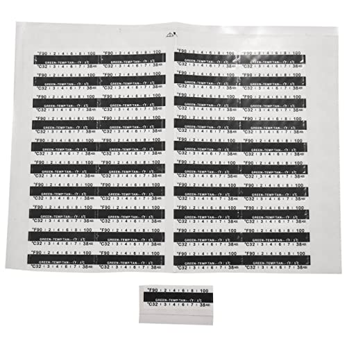 Geynutaly 40 Pieces Temperature Strips Testing Adhesive Temperature Strips 90 to 100 Fahrenheit Degree Temperature Sticker Sticky