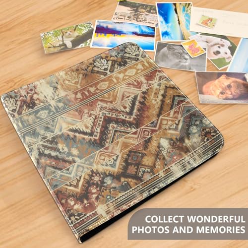 Álbum de Fotos Autoadhesivo DIY Estilo Retro Étnico Ikat con 3 Anillos y 40 Páginas 8x10 para Recuerdos miniatura 5