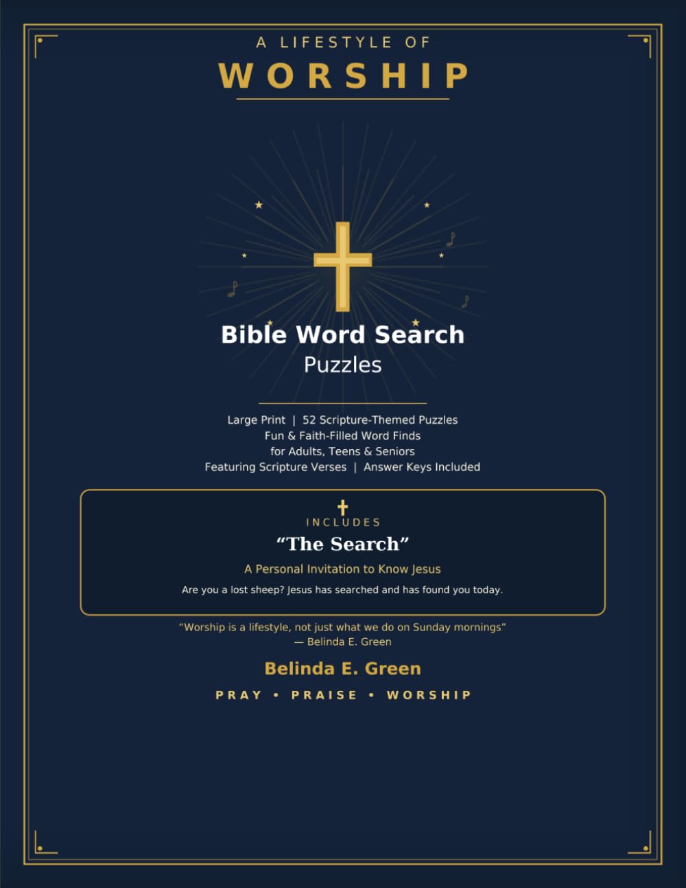 A Lifestyle of Worship - Bible Word Search Puzzles: Large Print | 52 Scripture-Themed Puzzles | Fun & Faith-Filled Word Finds for Adults, Teens & ... Scripture Verses | Answer Keys Included