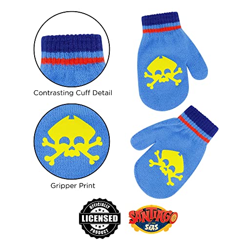 Image of Nickelodeon boys Nickelodeon Toddler Winter and Mitten, Santiago Kids With Sherpa Lining Set Beanie Hat, Multi Color, Age 2-4 US