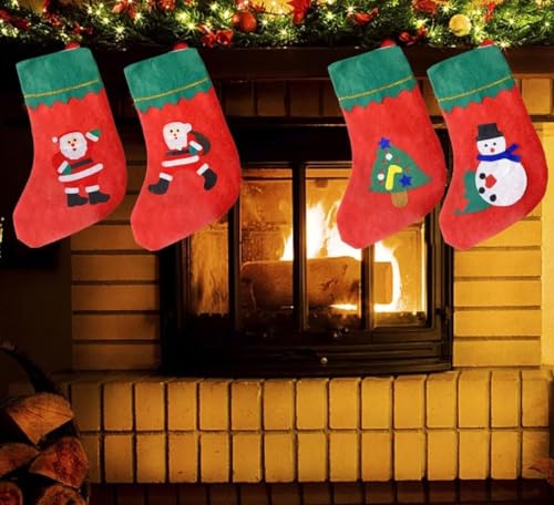 Image of Santa Gift Socks Hanging Christmas Decoration| Pouch for Gifts | Items for Home & Office | Festive Hangings, Ornaments | Any One | PoPo Toys 