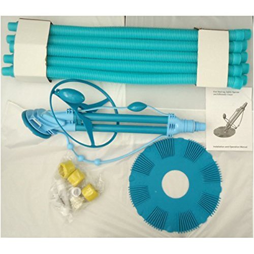 Aqua Select Island Palm Suction-Side Cleaner in-Ground Swimming Pools | 36-Feet Hose | Wheel Deflector | Pressure Regulator | One Moving Part | Finned Disc - Thumbnail 2