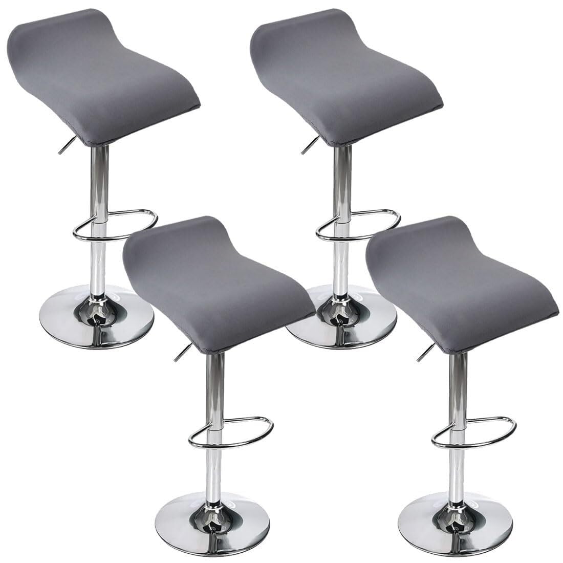 uyeoco Stampato Coprisedile per Sedia da Cucina da Bar Senza Schienale 4/2/1 Pezzi, Copri Fodera Sgabello da Bar Quadrato Elasticizzato(#22,4PCS)