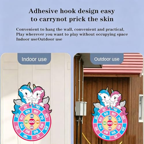 Image of Dart Game for Kids, Indoor Games for Kids with Unicorn Design, Target Board with Sticky Balls, Ball Game for Kids, Gift for Boys Age 8-10 Years, Soft Board for Hand Eye Coordination Training