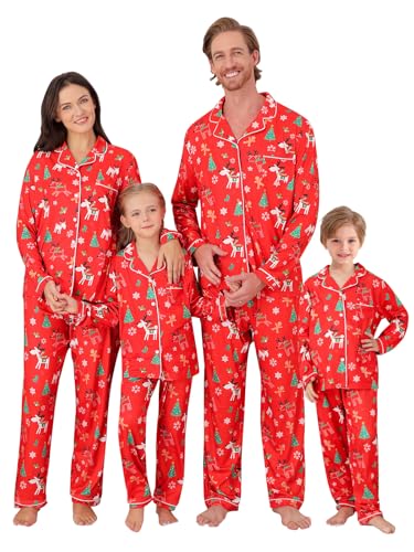 Family Matching Christmas Pyjamas for Women Men Adults Kids Couple Pjs Set