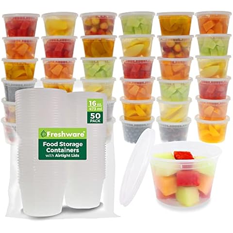 Freshware Food Storage Containers [50 Set] Cover