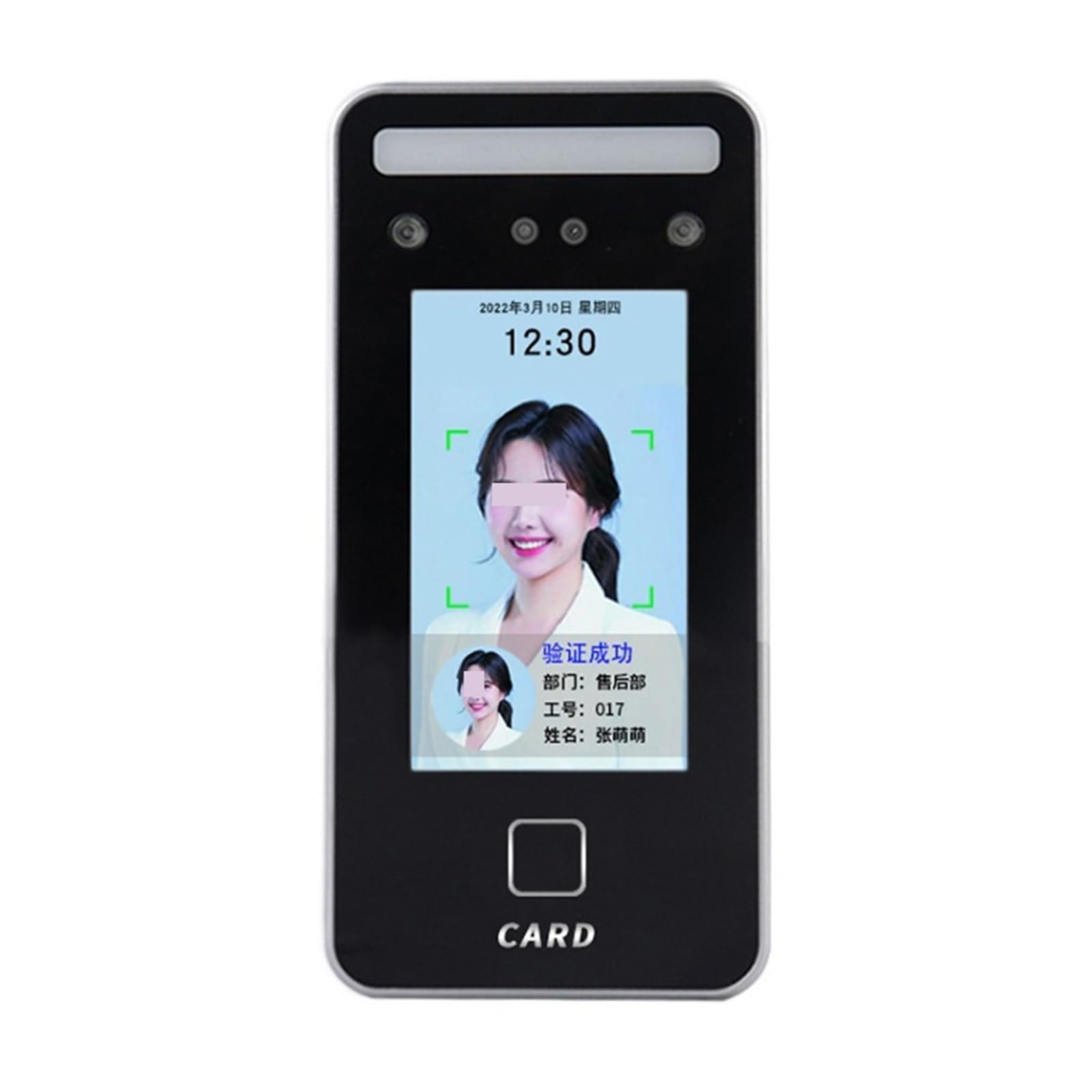 WDSOPK Clocking In Machine Biometric Face Recognition Time Attendance Machine System With Keyboard Fingerprint Reader Clock