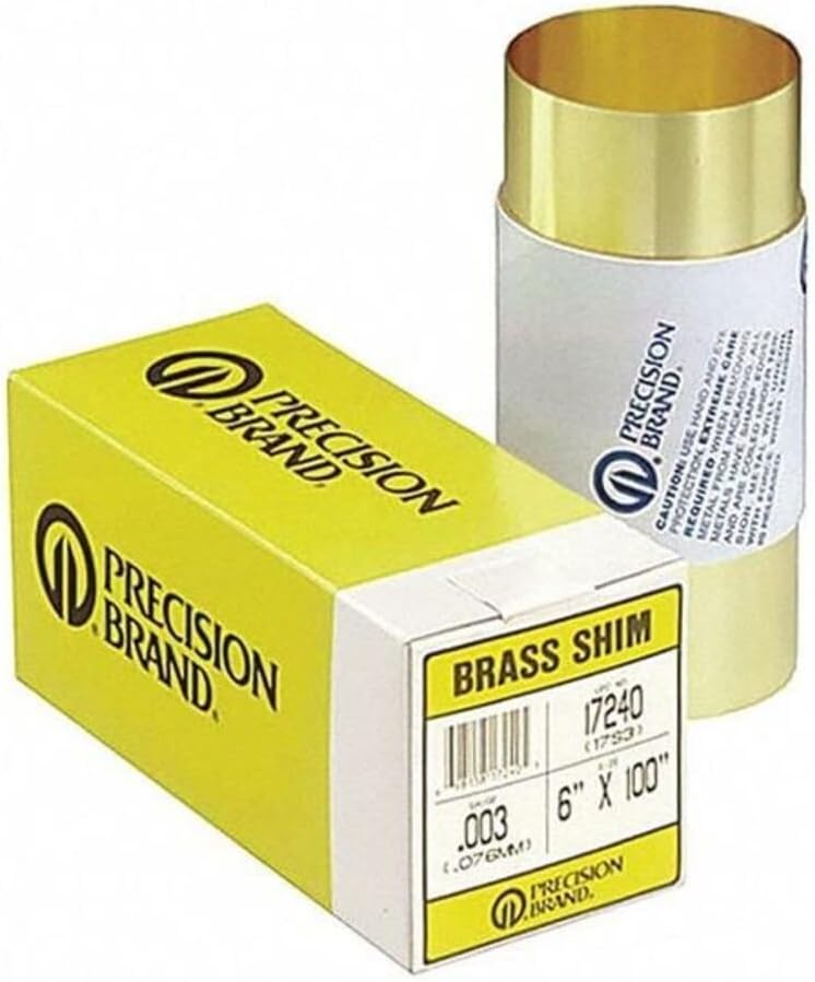 Brass Shim Stock Rolls - 17s5 .005 brass shimstock 1.8mx250cm
