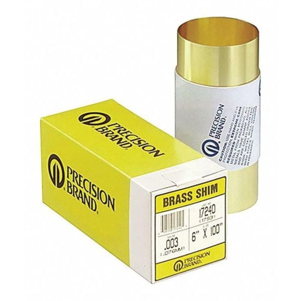 260 Brass Sheet, Unpolished (Mill) Finish, H02 Temper, ASTM B19/ASTM B36, 0.002" Thickness, 6" Width, 100" Length-image-26